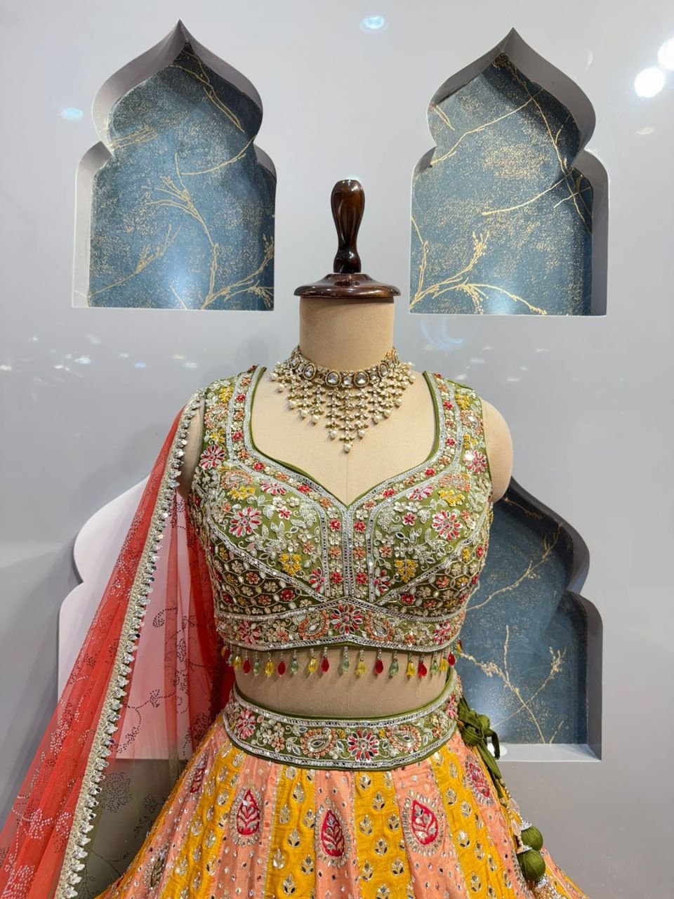 "RANG MAHAL MULTICOLOR LEHENGA" image 1