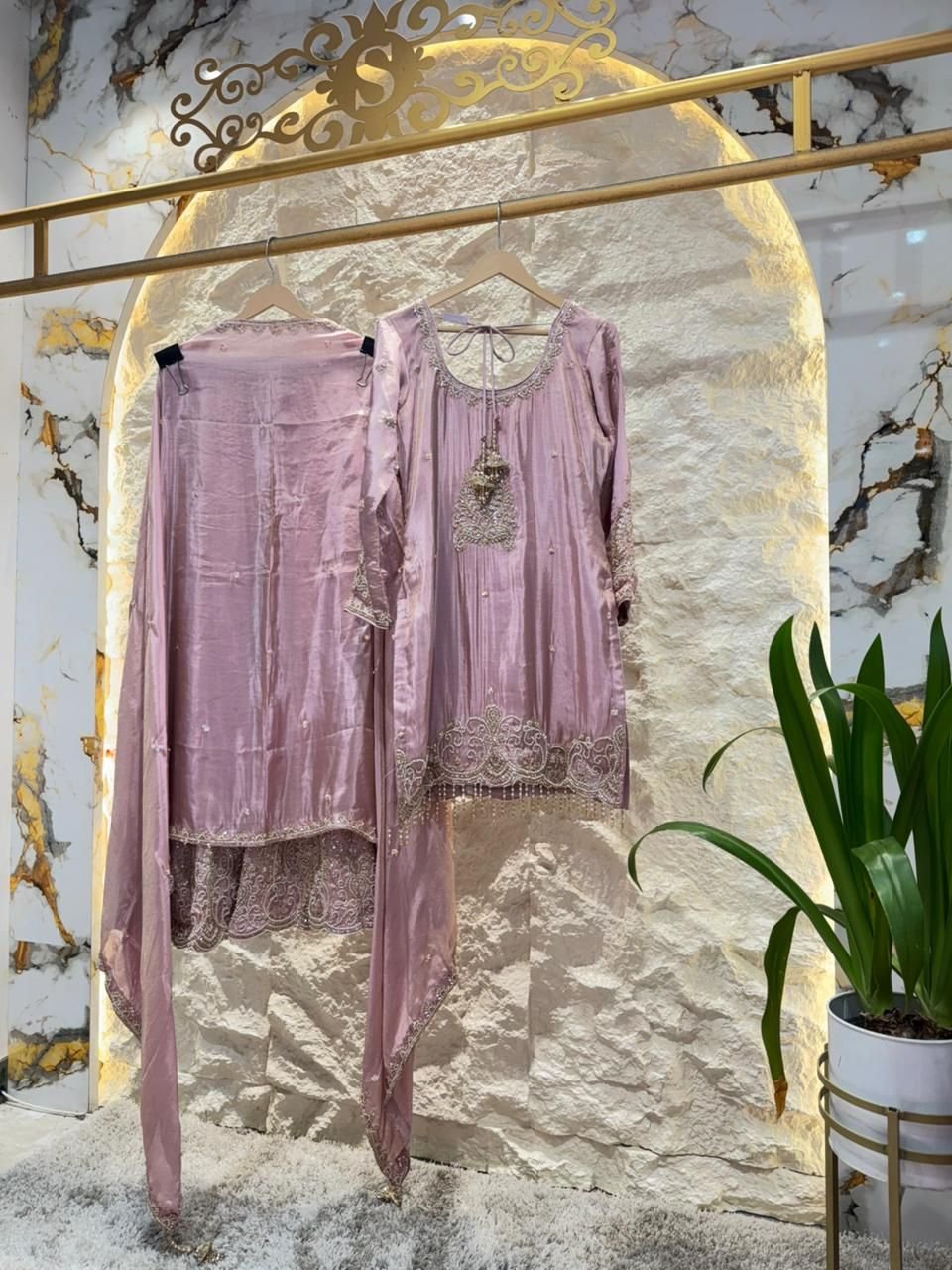"LAVENDER ROYALE EMBROIDERED SHARARA" image 4
