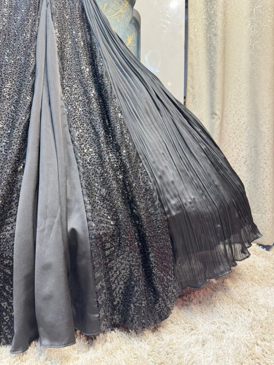 "MIDNIGHT NOIR LEHENGA" image 4