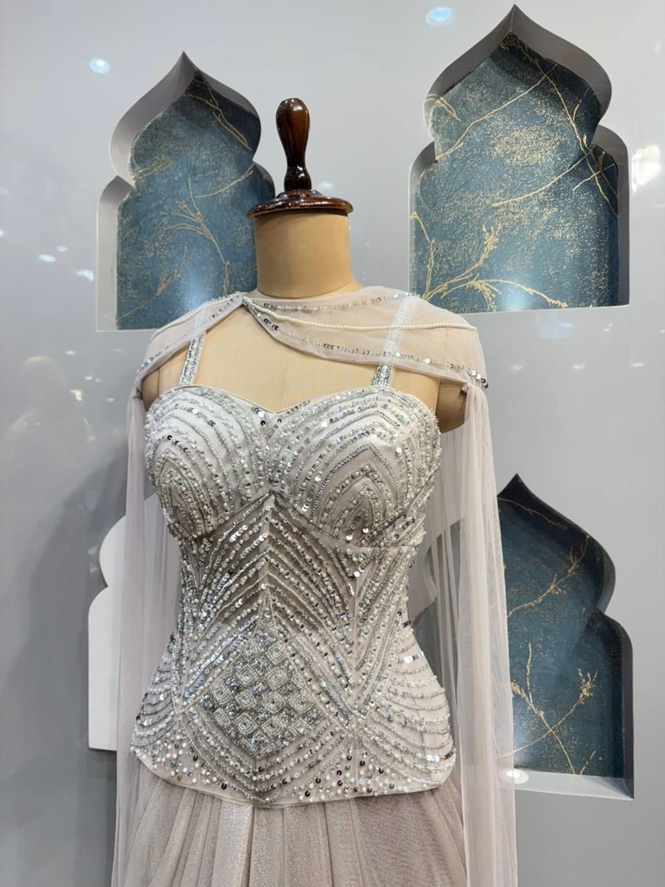 "LUXARY PEARL WHITE EMBELLISHED" image 2