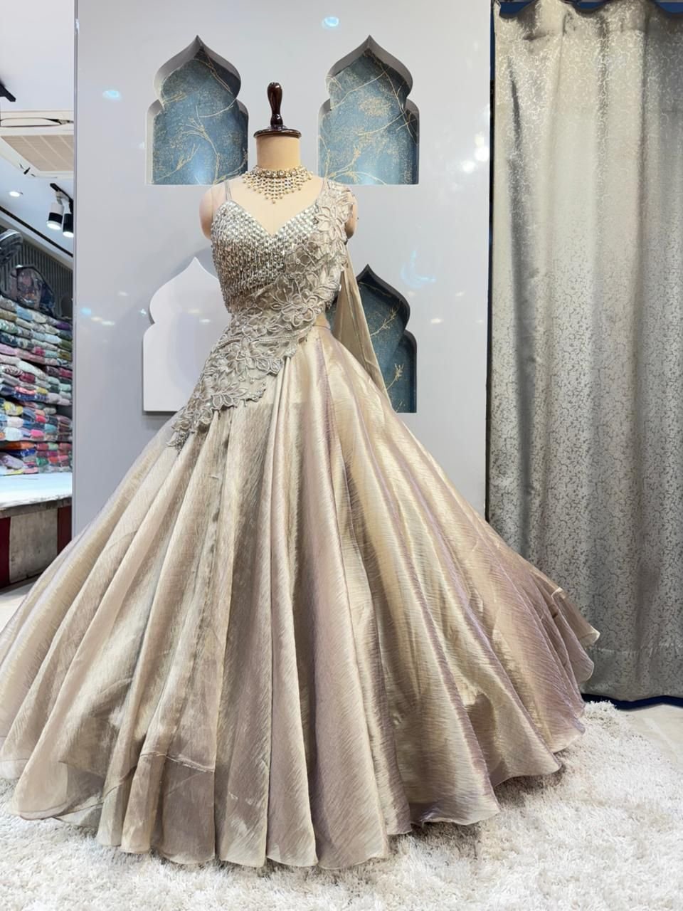 "PEARL GLOW DESIGNER LEHENGA" image 3
