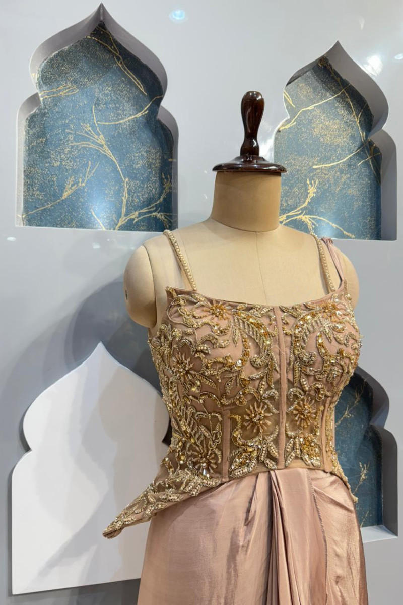 "CHAMPAGNE GOLD REGAL INDO WESTERN" image 2
