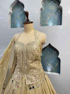 "IVORY REGAL EMBROIDERED LEHENGA" image 2
