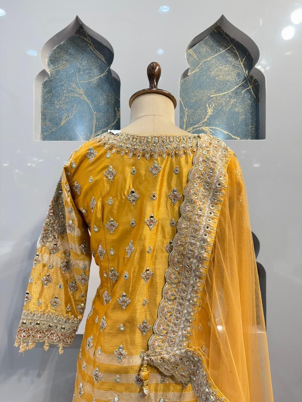 "SUNLIT MUSTARD EMBROIDERED SHARARA" image 5