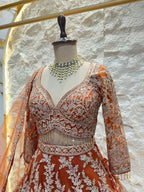 "ROYAL RUST HERITAGE LEHENGA" image 2