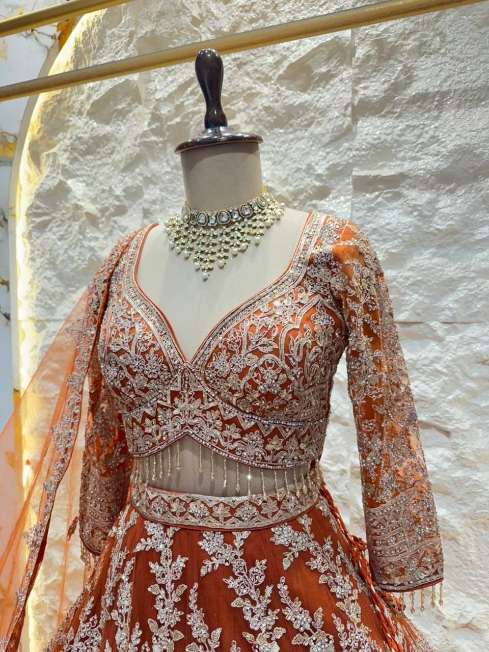 "ROYAL RUST HERITAGE LEHENGA" image 2