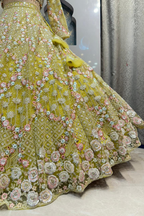"EMERALD BLOOM LEHENGA" image 3