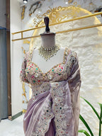 "MAYUVE ROYALE EMBROIDERED DESIGNER SAREE" image 2