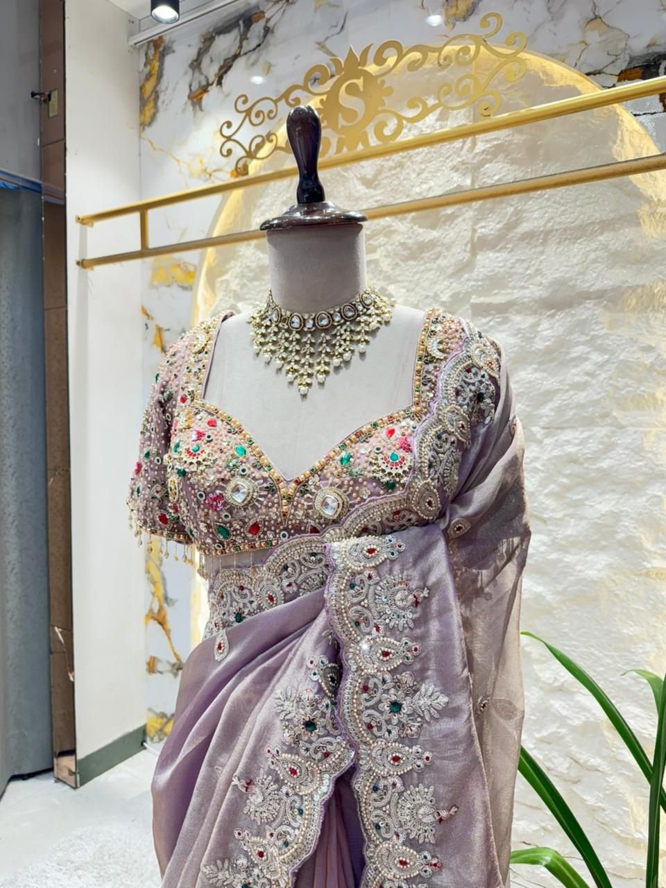 "MAYUVE ROYALE EMBROIDERED DESIGNER SAREE" image 2