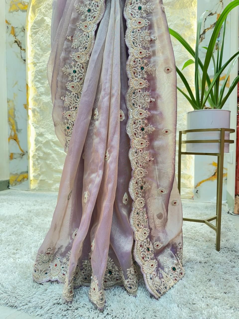 "MAYUVE ROYALE EMBROIDERED DESIGNER SAREE" image 3
