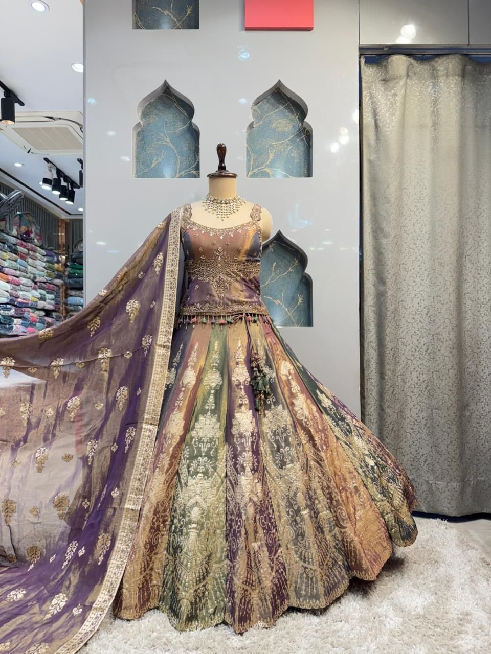 "ROYAL LAVENDER OMBRE LEHENGA" image 0