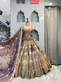"ROYAL LAVENDER OMBRE LEHENGA" image 0