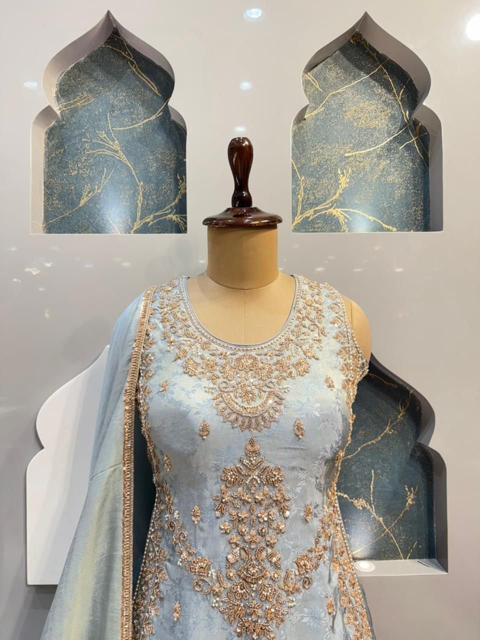 "POWDER BLUE ELEGANCE SHARARA" image 1
