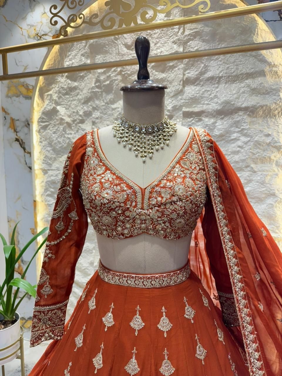 "SIENNA SPARK EMBROIDERED LEHENGA" image 1
