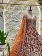 "ROYAL RUST HERITAGE LEHENGA" image 4