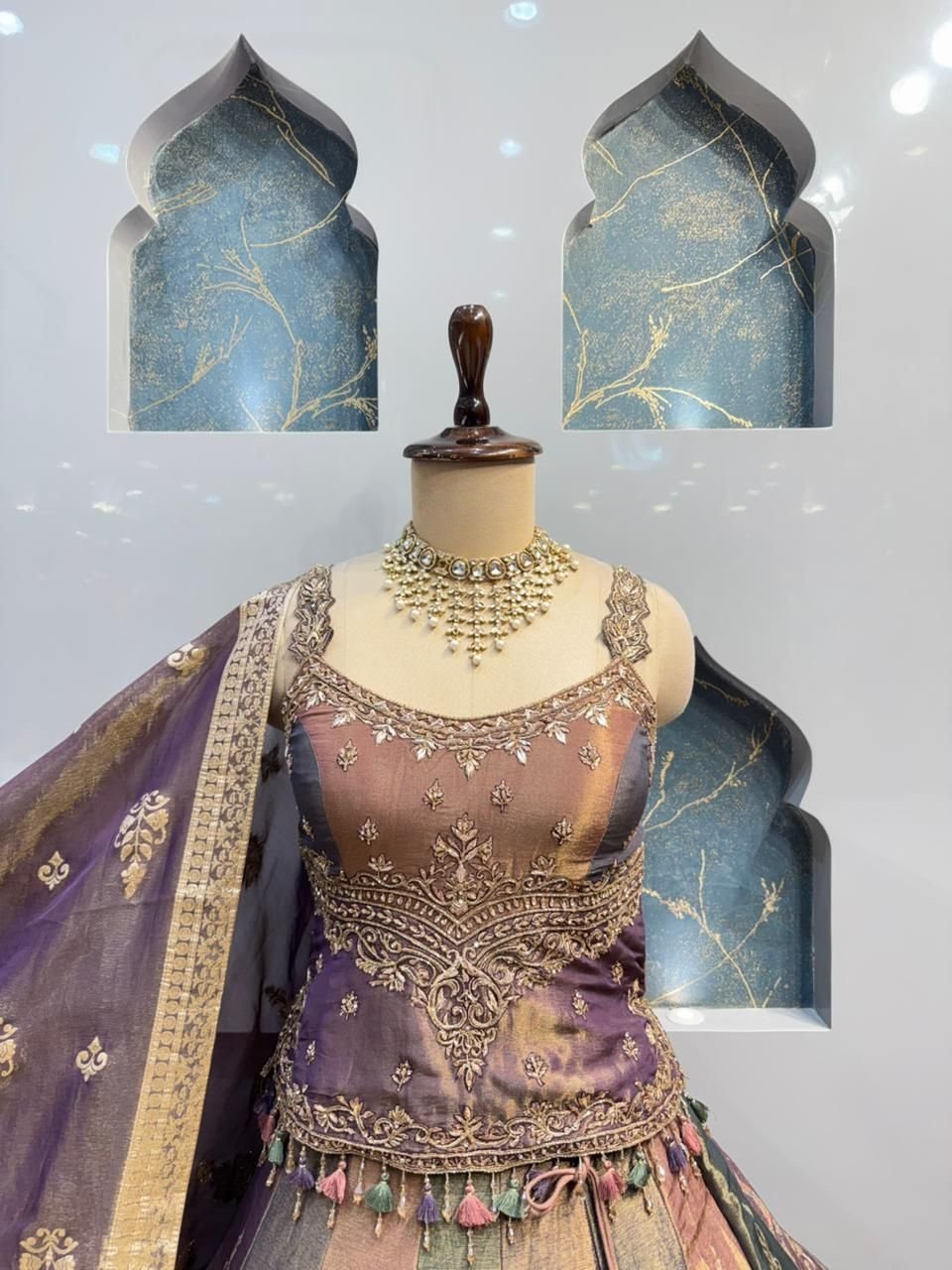 "ROYAL LAVENDER OMBRE LEHENGA" image 1