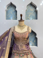 "ROYAL LAVENDER OMBRE LEHENGA" image 1