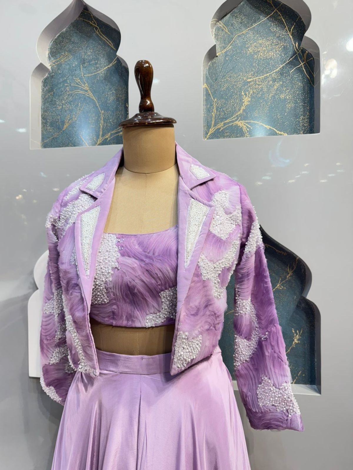 "LAVENDER ELEGANCE INDO-WESTERN" image 2