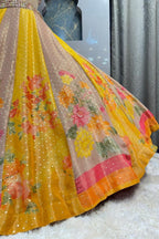 "HALDI GLOW GARDEN LEHENGA" image 3