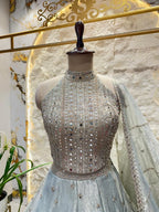 "FROSTED MOONLIGHT LEHENGA" image 1