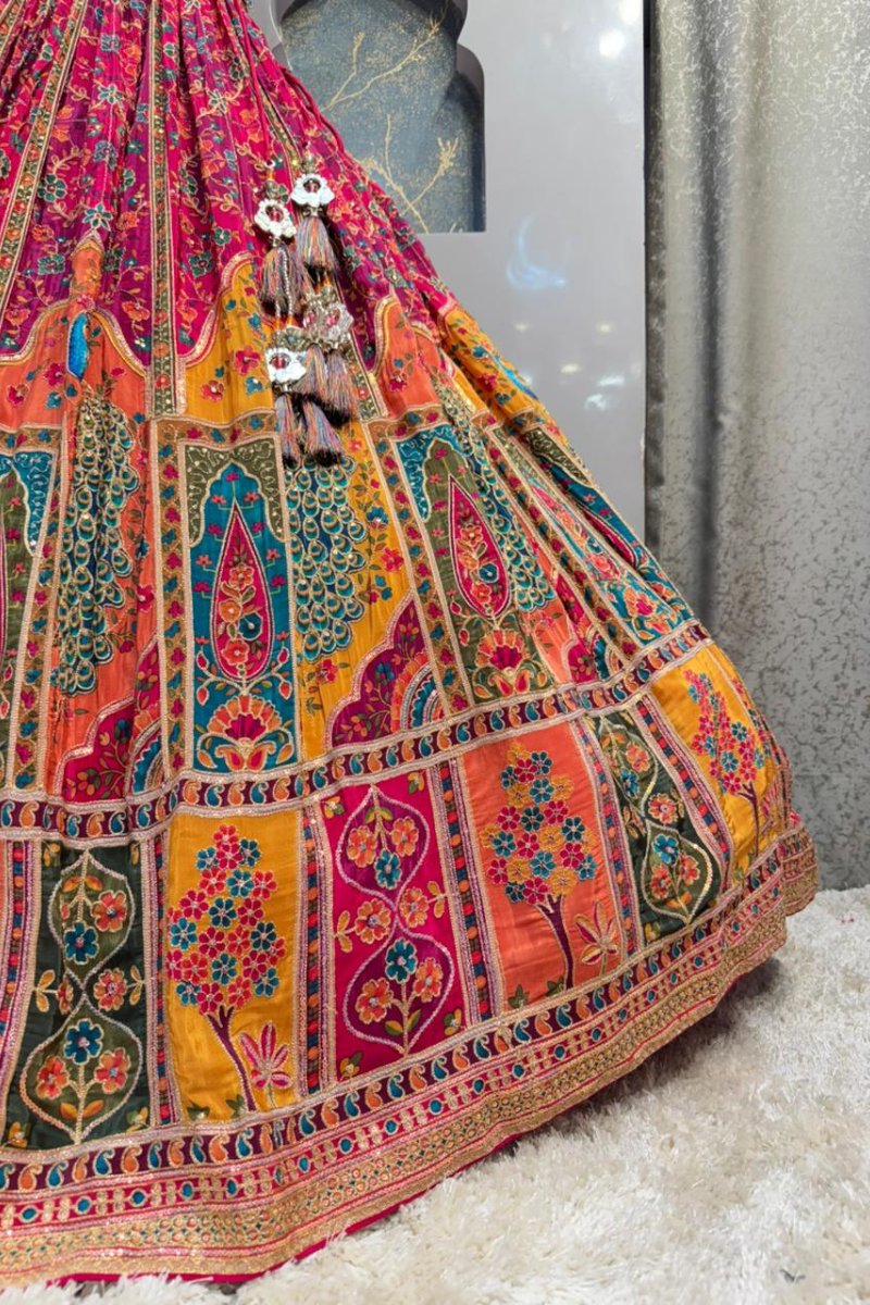 "GULBAGH MULTICOLOUR LEHENGA" image 3