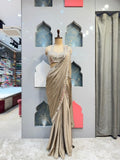 "MOONSTONE MIRROR DRAPE SAREE" image 0