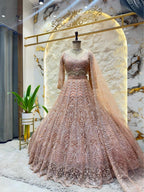 "BLUSH ROYALE HEAVILY EMBROIDERED LEHENGA" image 3