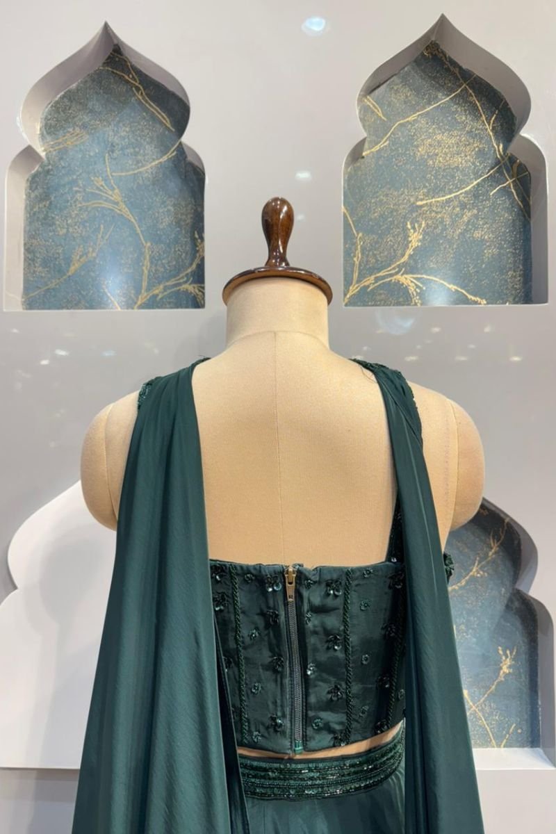 "ZAMRUD GLIMMER LEHENGA" image 5