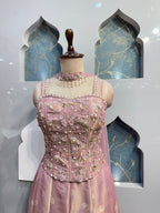 "BLUSH MAUVE EMBROIDERED INDO-WESTERN" image 2