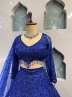 "MIDNIGHT BLUE REGAL LEHENGA" image 2