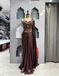 "BRONZE ROYALE DRAPE SAREE" image 0