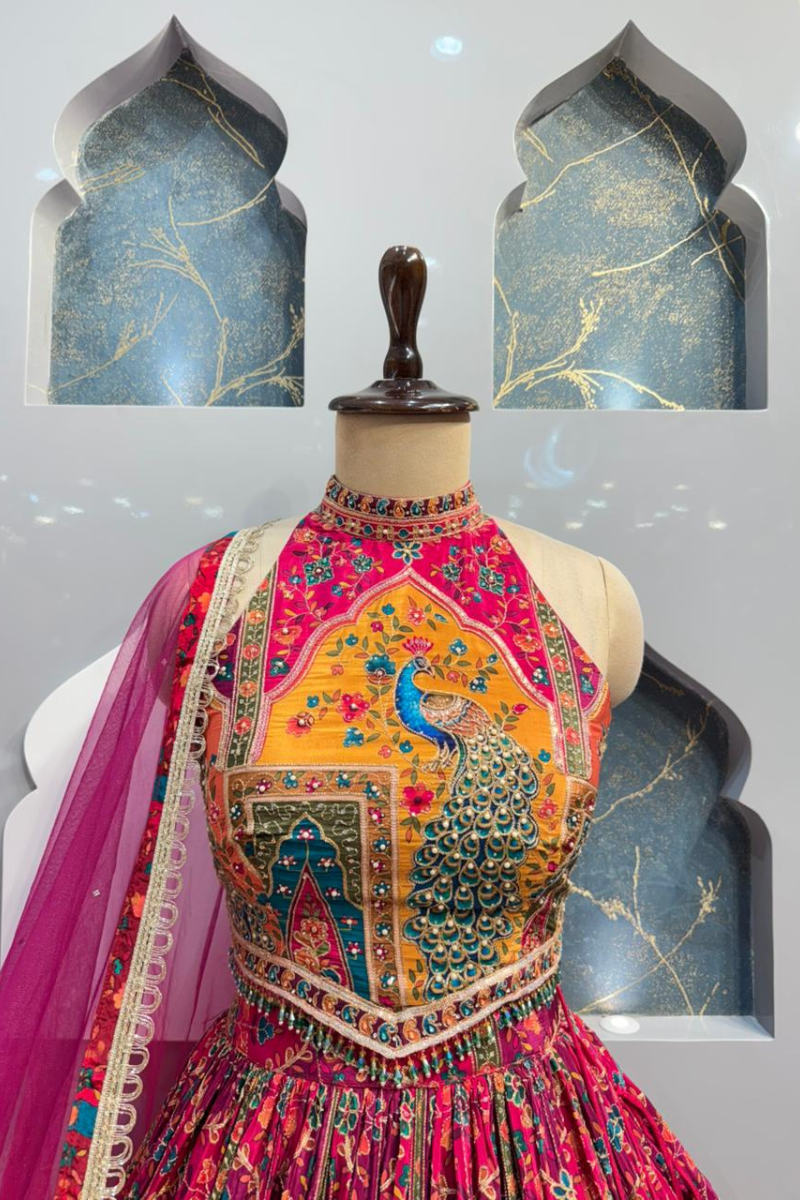 "GULBAGH MULTICOLOUR LEHENGA" image 5