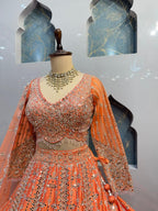 "SUNSET GLOW DESIGNER LEHENGA" image 2