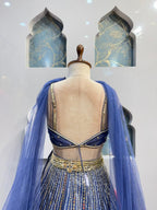 "NOOR-E-ZAR LAVENDER LEHENGA" image 5