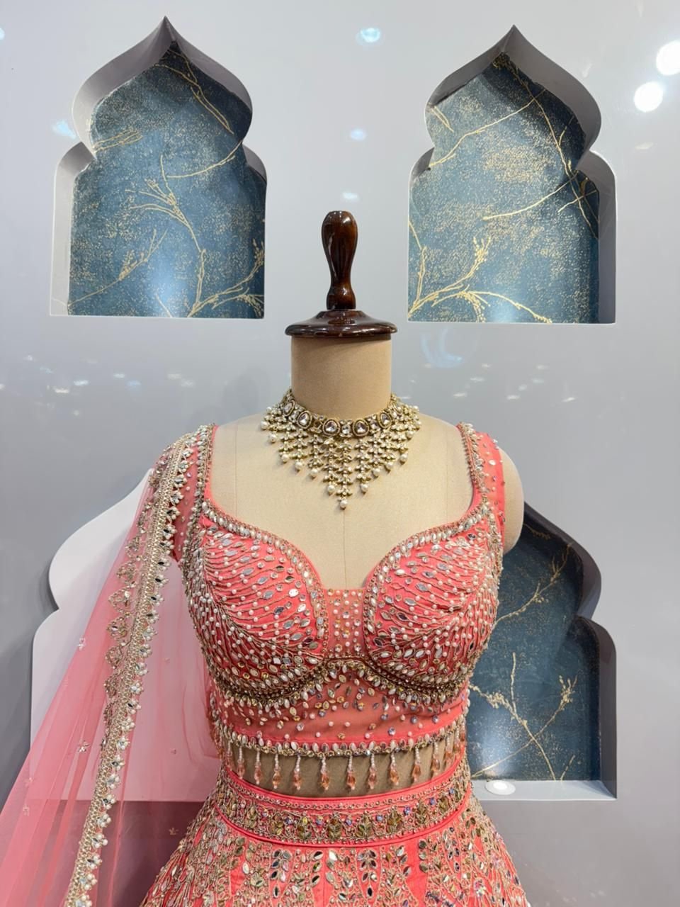 "SUNSET BLOOSOM OMBRE LEHENGA" image 1