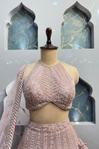 "IVORY SHIMMER FLARED LEHENGA" image 1