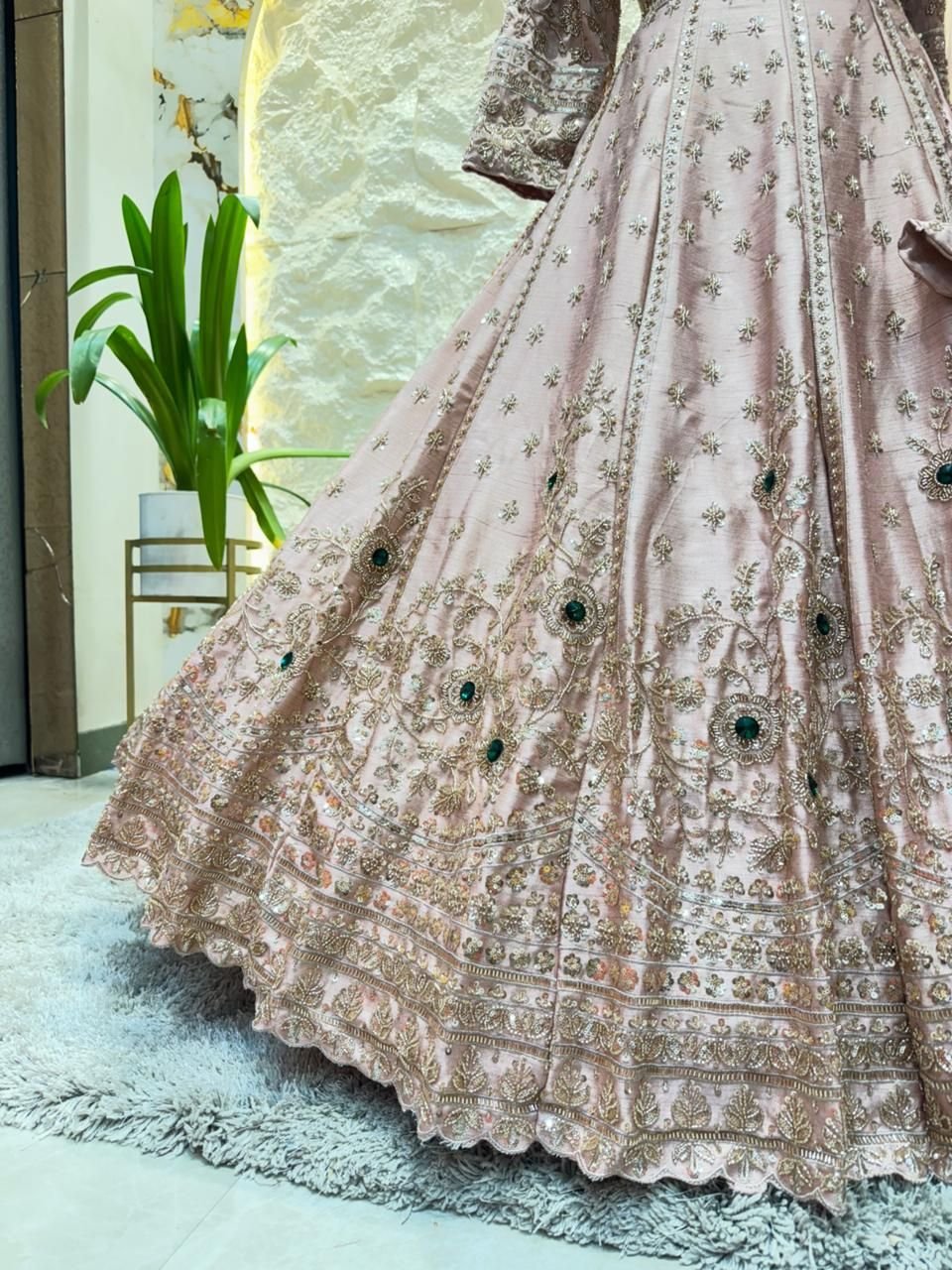 "BLUSH EMBELLISHED LEHENGA" image 3