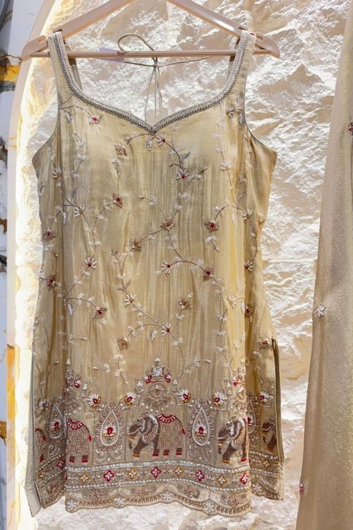 "IVORY ZOHRA SHARARA SUIT" image 1