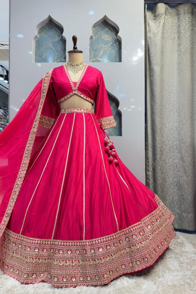 "RANI PINK REGAL FLARE LEHENGA" image 3
