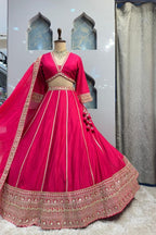 "RANI PINK REGAL FLARE LEHENGA" image 3