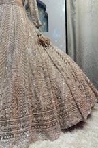 "VINTAGE GOLD MAJESTY LEHENGA" image 4