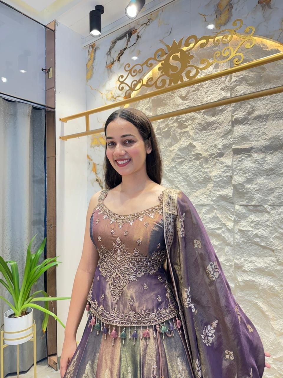 "VINTAGE ROYALE DESIGNER LEHENGA" image 2