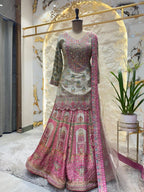 "SHEESH MAHAL PINK SHARARA" image 0