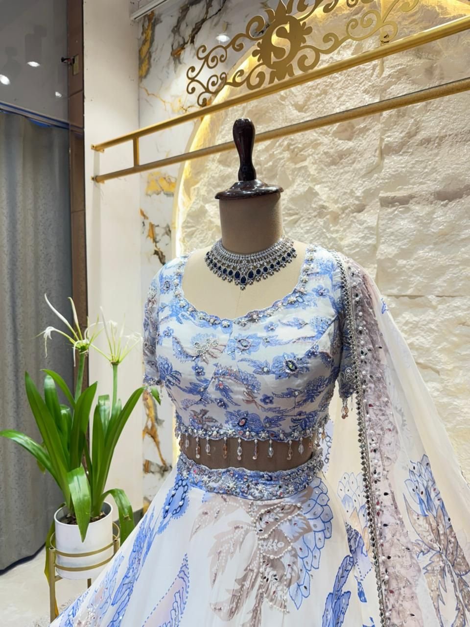 "FROSTED BLOOM LEHENGA" image 2