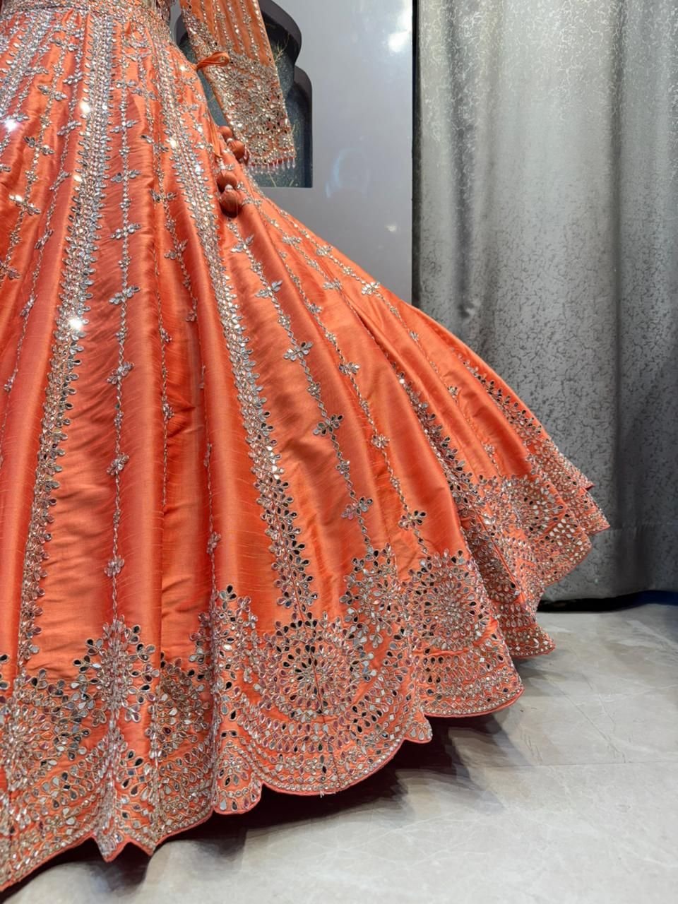 "SUNSET GLOW DESIGNER LEHENGA" image 3