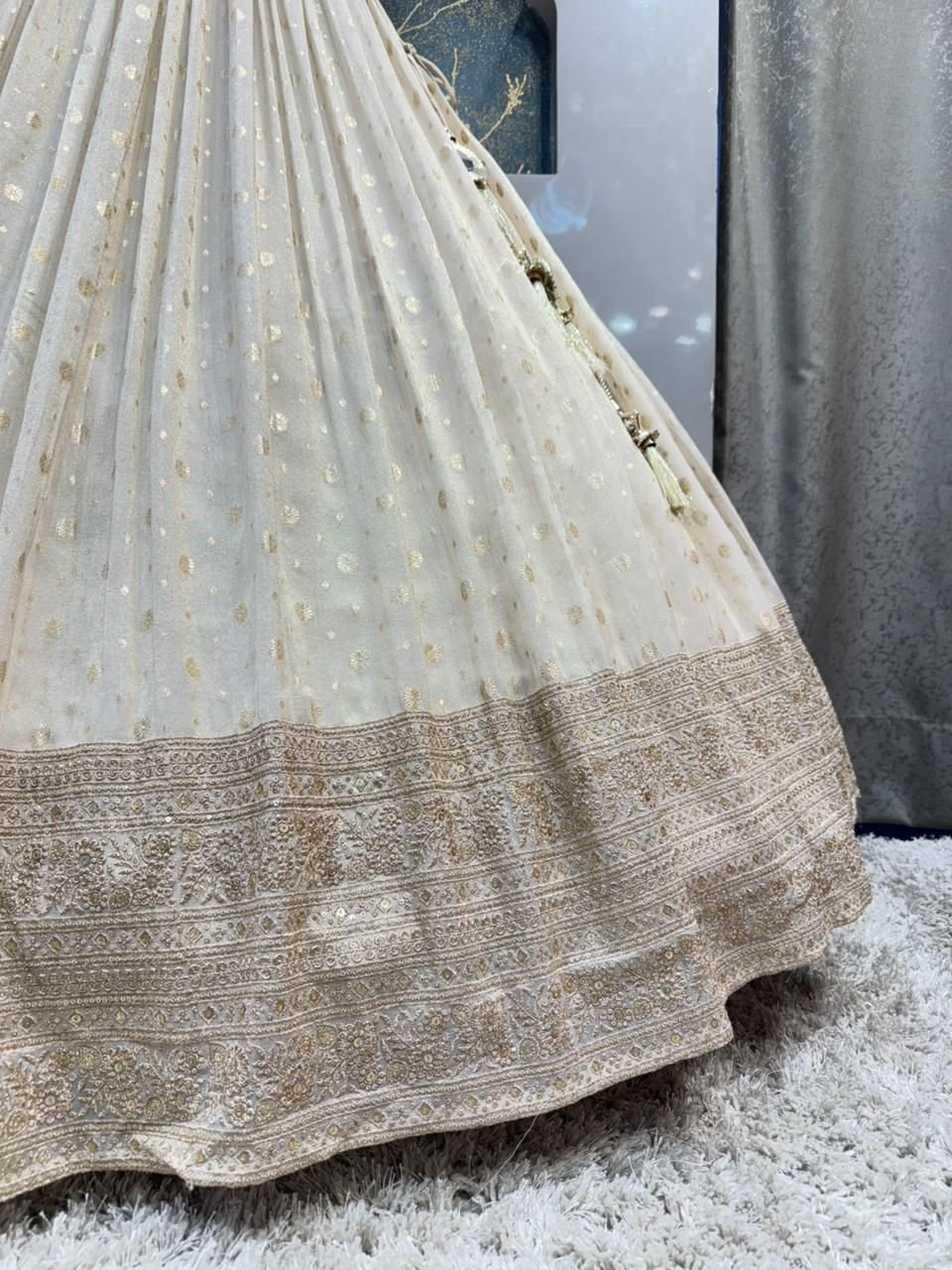 "CELESTIAL IVORY ELEGANCE LEHENGA" image 3