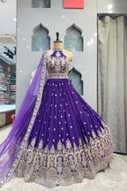 "MAJESTY VIOLET LEHENGA" image 0