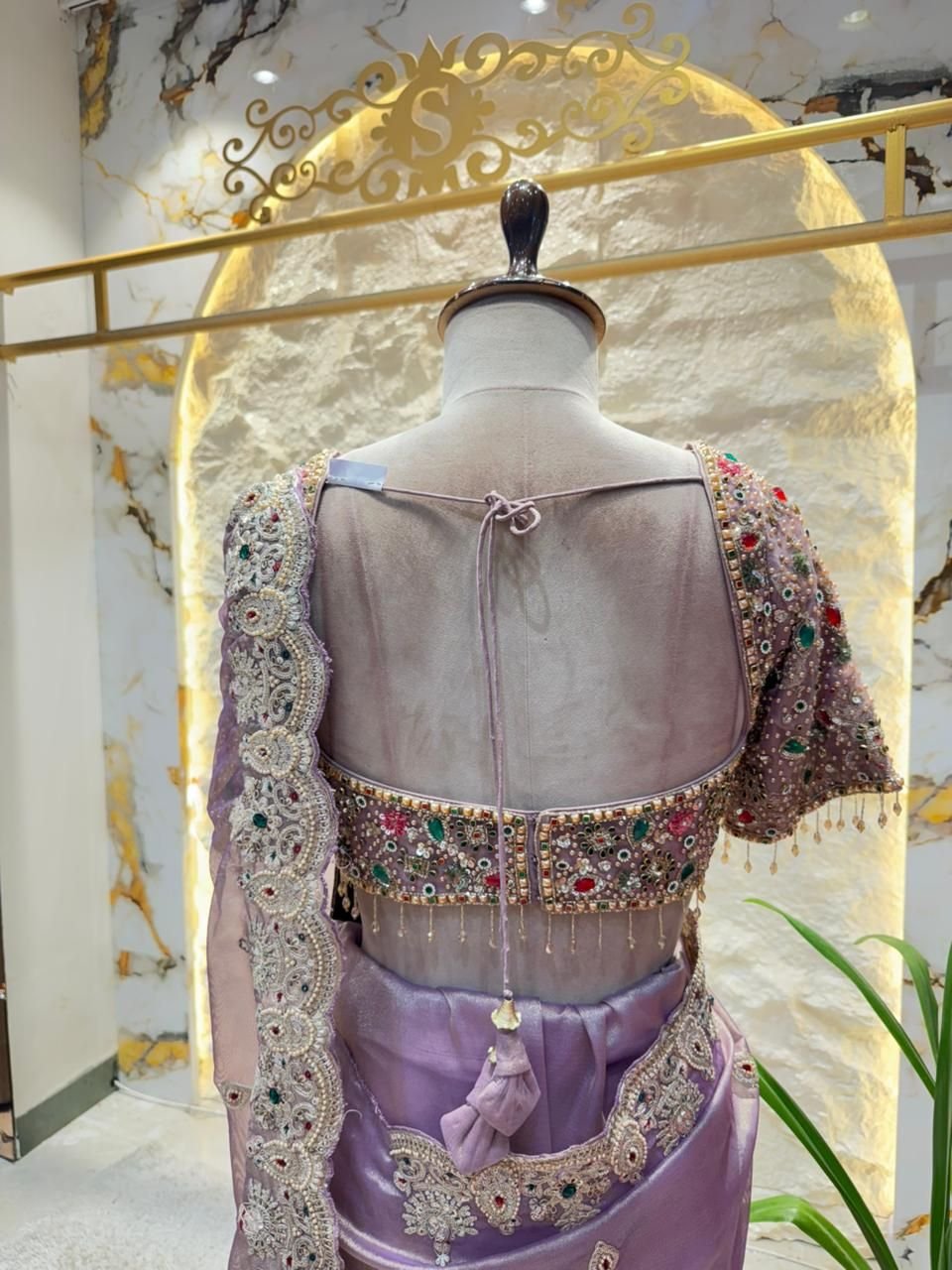"MAYUVE ROYALE EMBROIDERED DESIGNER SAREE" image 4