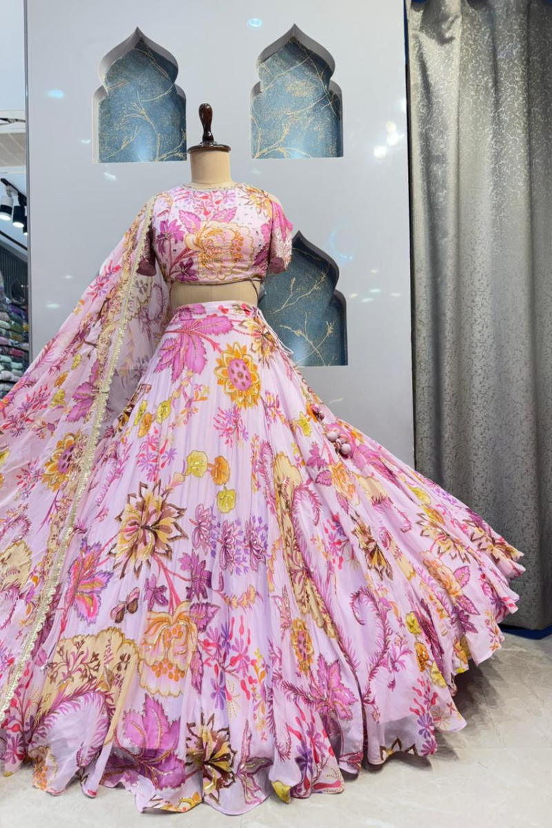 "ROSE BLOOM LEHENGA" image 4