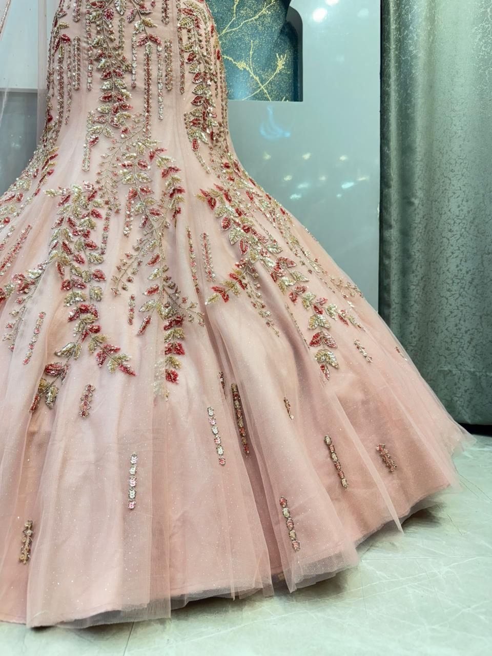 "BLUSH PINK EMBELLISHED MERMAID" image 3